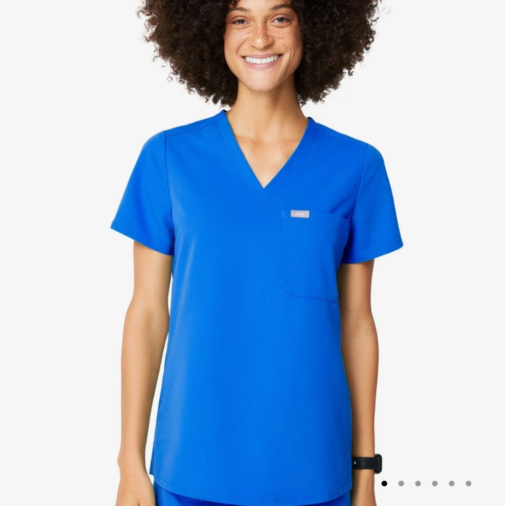 NEW Figs Catalina Royal Blue One Pocket Scrub Top